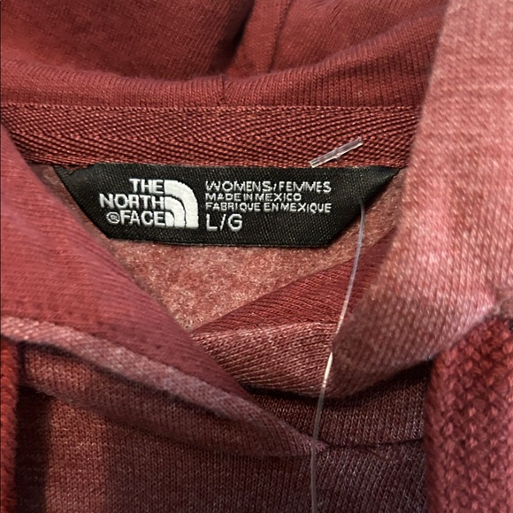The North Face Burgundy Hoodie with Gold Logo - Picture 3 of 5
